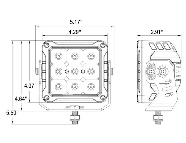 1492225 - ULTRA BRIGHT 4.5 INCH WIDE LED FLOOD LIGHT