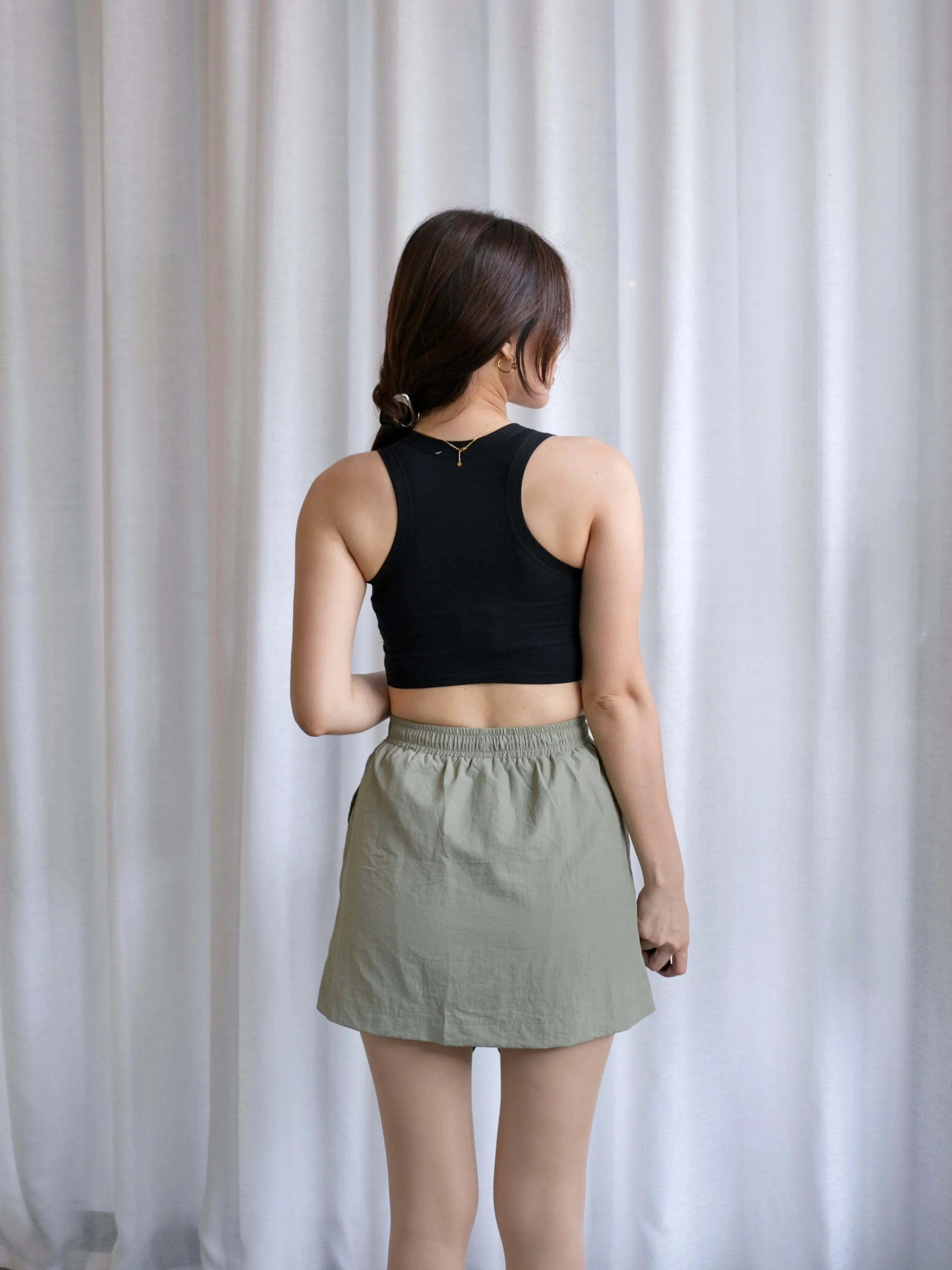 ACEWIN Ribbed Crop Tank Top Inner Top with Pads (Free Size) 170030