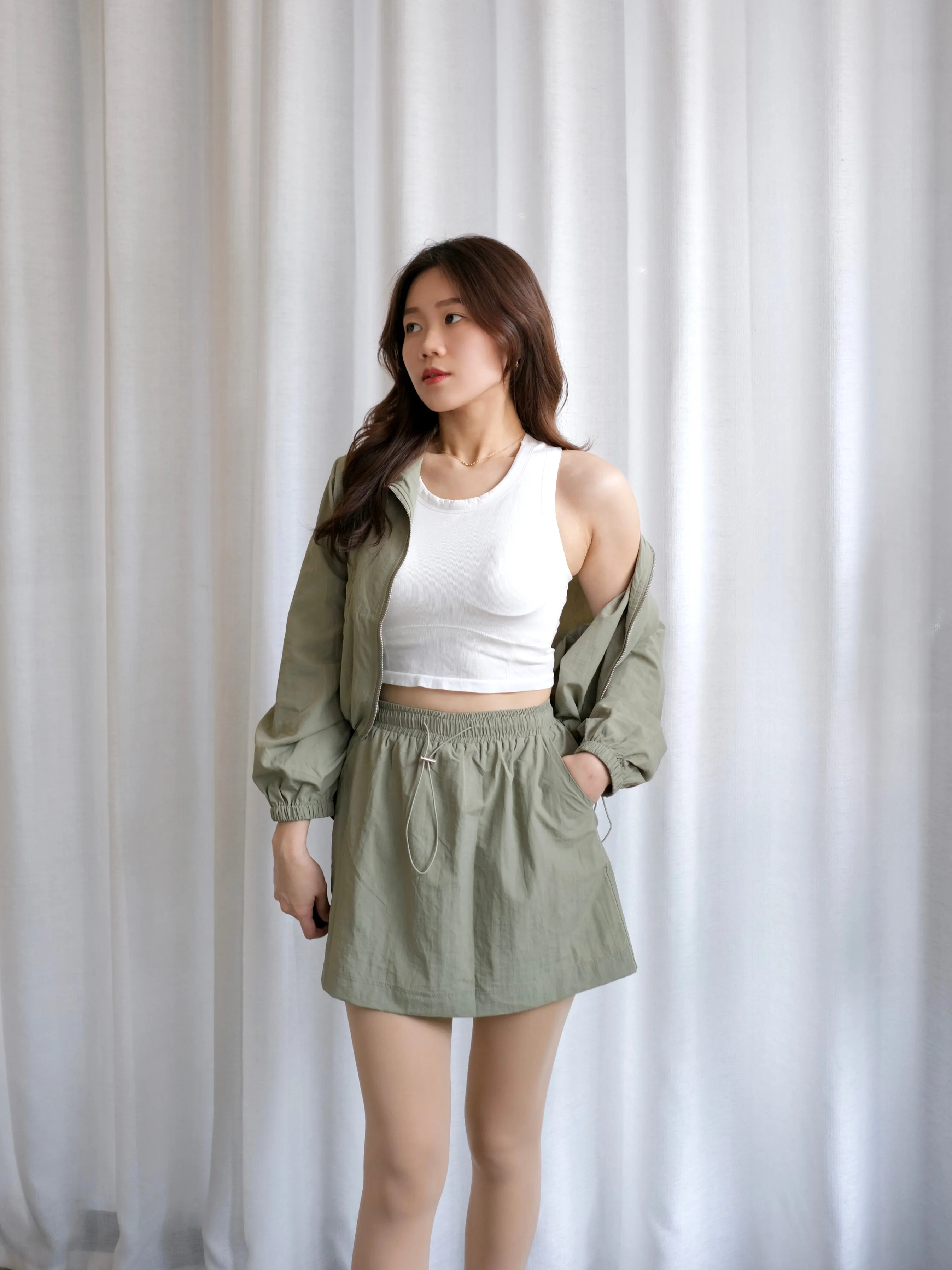 ACEWIN Ribbed Crop Tank Top Inner Top with Pads (Free Size) 170030