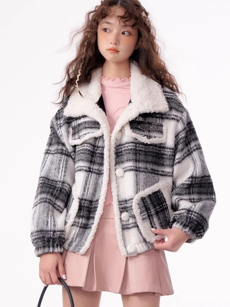 American retro plaid jacket【s0000003795】