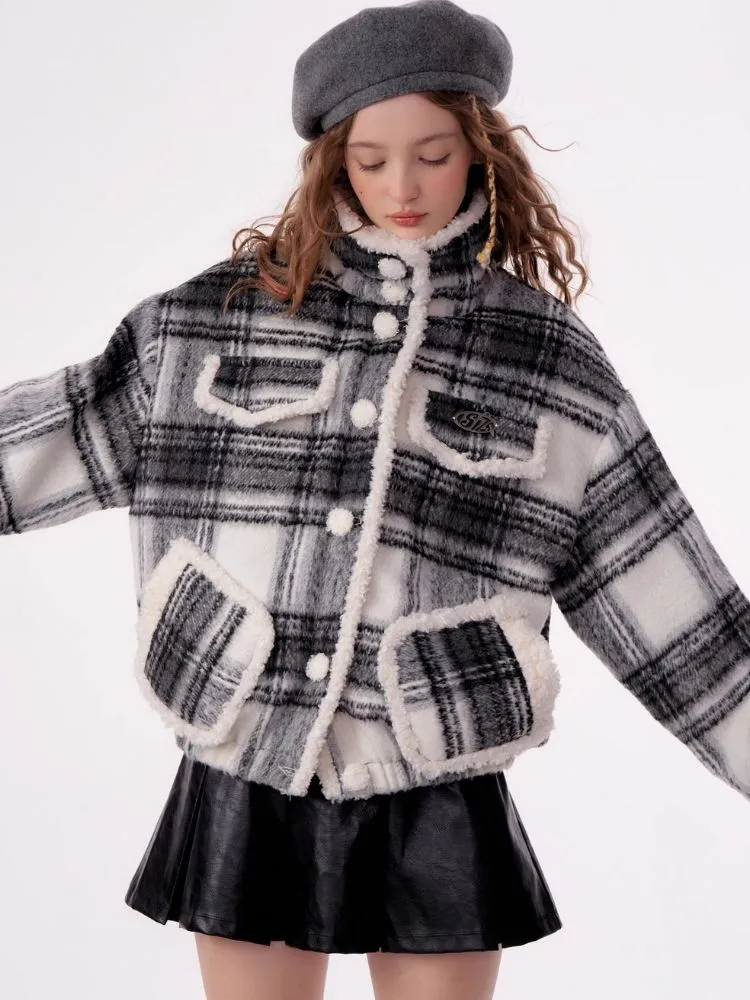 American retro plaid jacket【s0000003795】