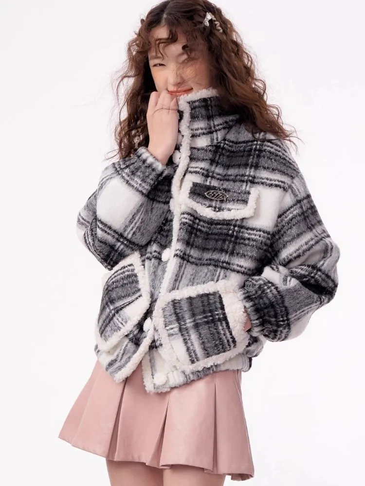 American retro plaid jacket【s0000003795】