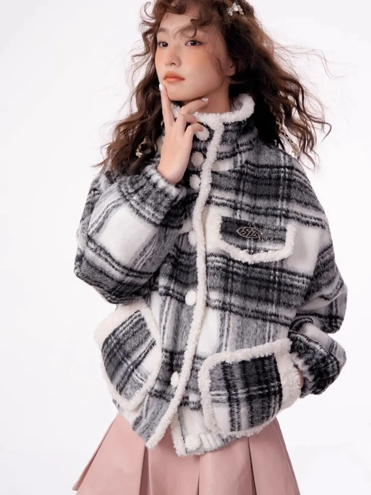 American retro plaid jacket【s0000003795】