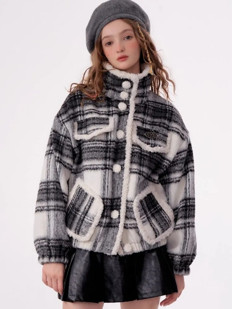 American retro plaid jacket【s0000003795】