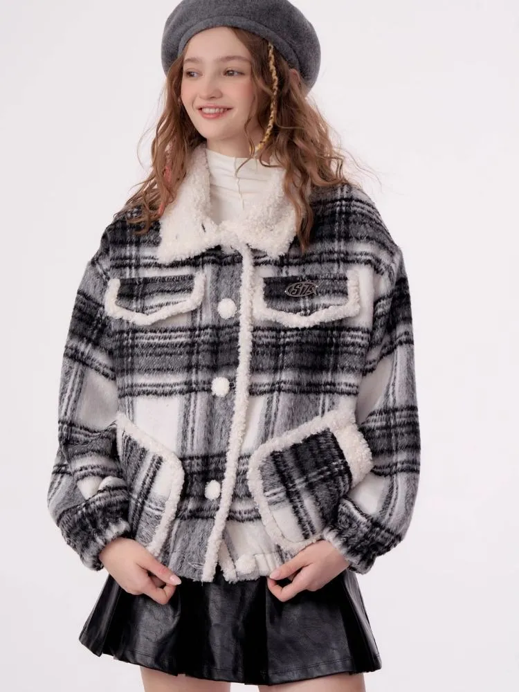 American retro plaid jacket【s0000003795】