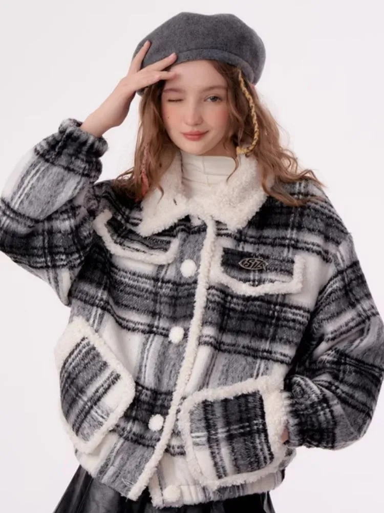 American retro plaid jacket【s0000003795】