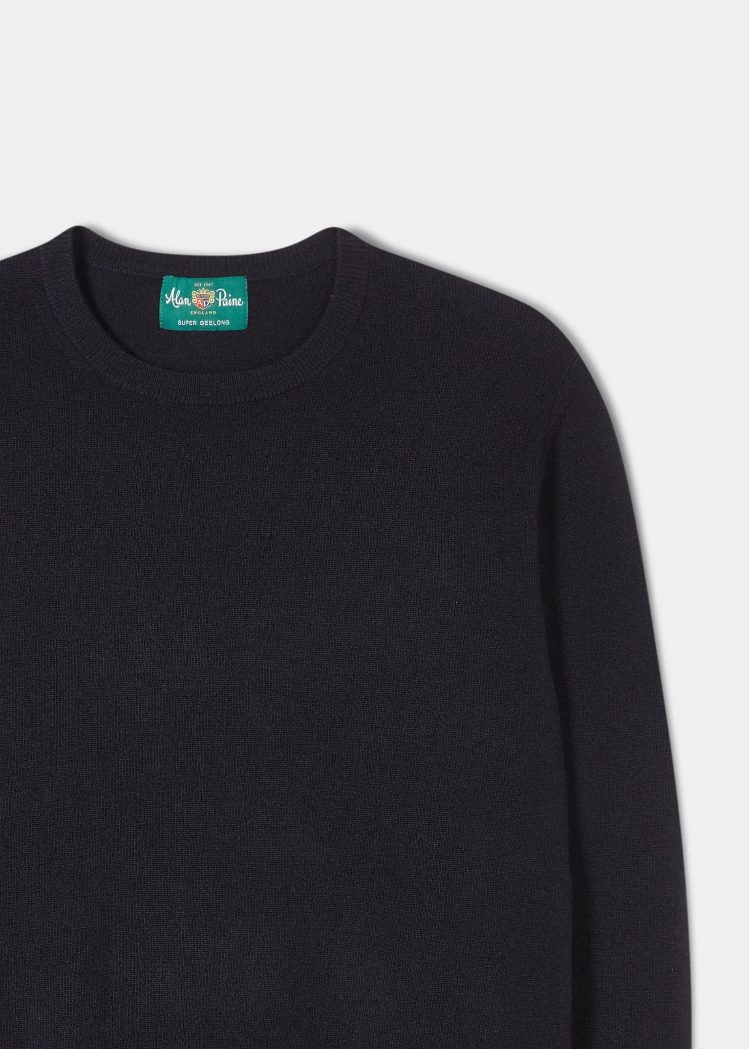Brisbane Geelong Wool Jumper in Dark Navy - Regular Fit
