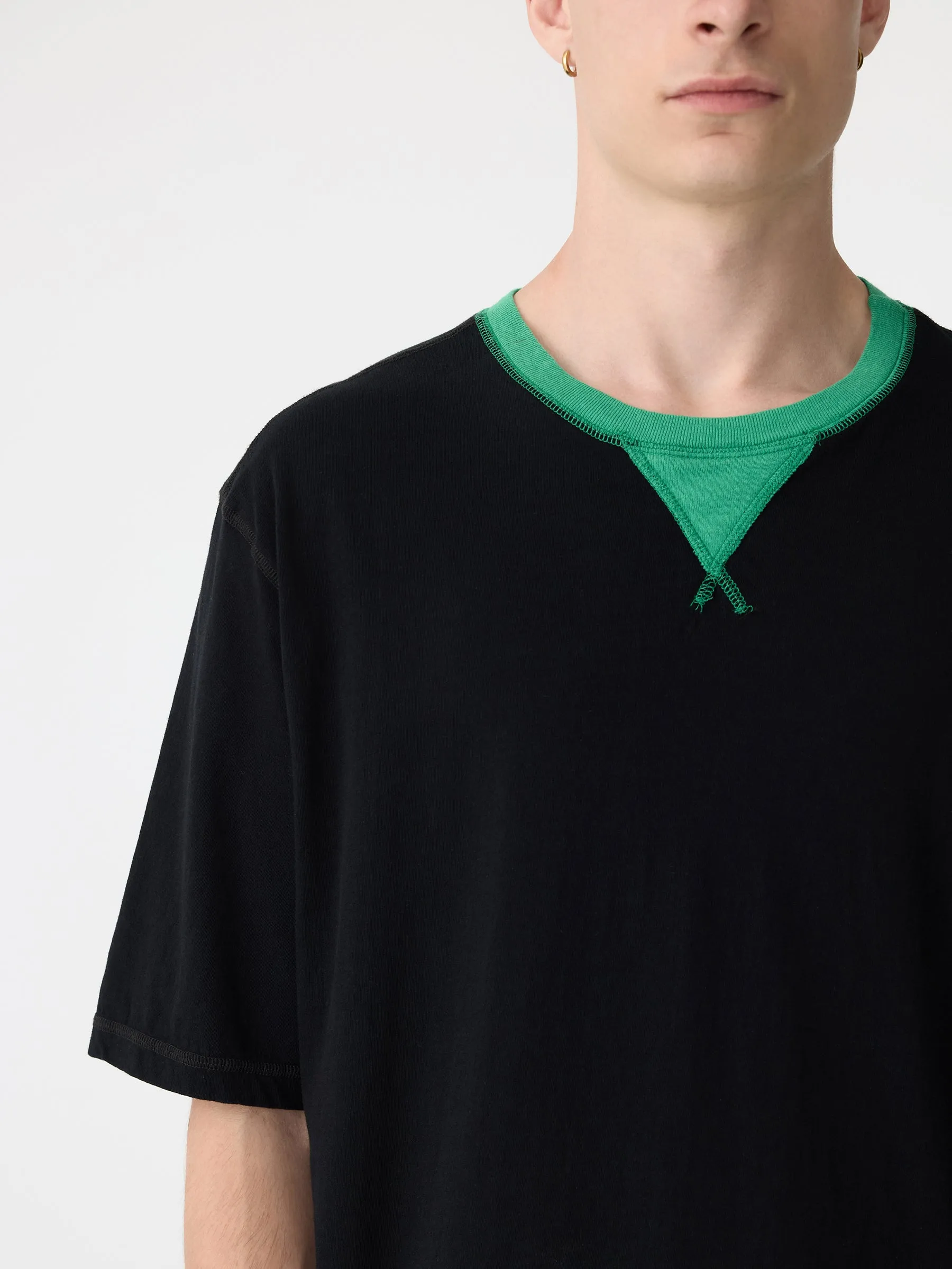 contrast slouch fit t.shirt
