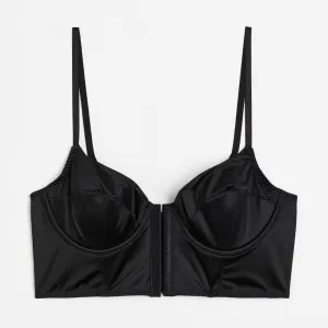 Corset H&M Non-padded Satin, black