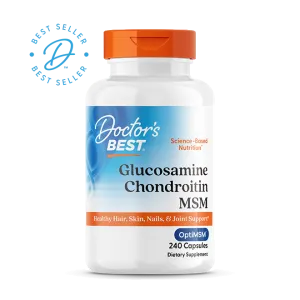 Doctor's Best Glucosamine Chondroitin MSM with OptiMSM, 240 Veggie Caps