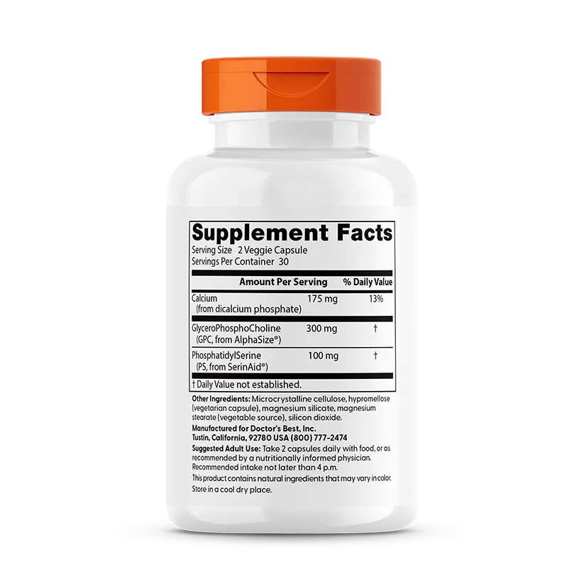 Doctor's Best Natural Brain Enhancers with AlphaSize and SerinAid, 60 Veggie Caps