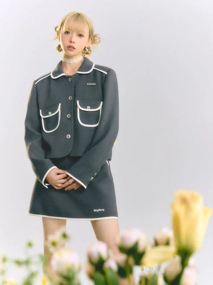 Doll Collar Shoulder Pad Jacket【s0000001507】