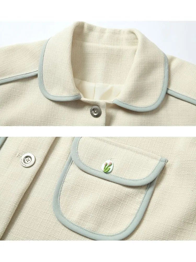Doll Collar Shoulder Pad Jacket【s0000001507】