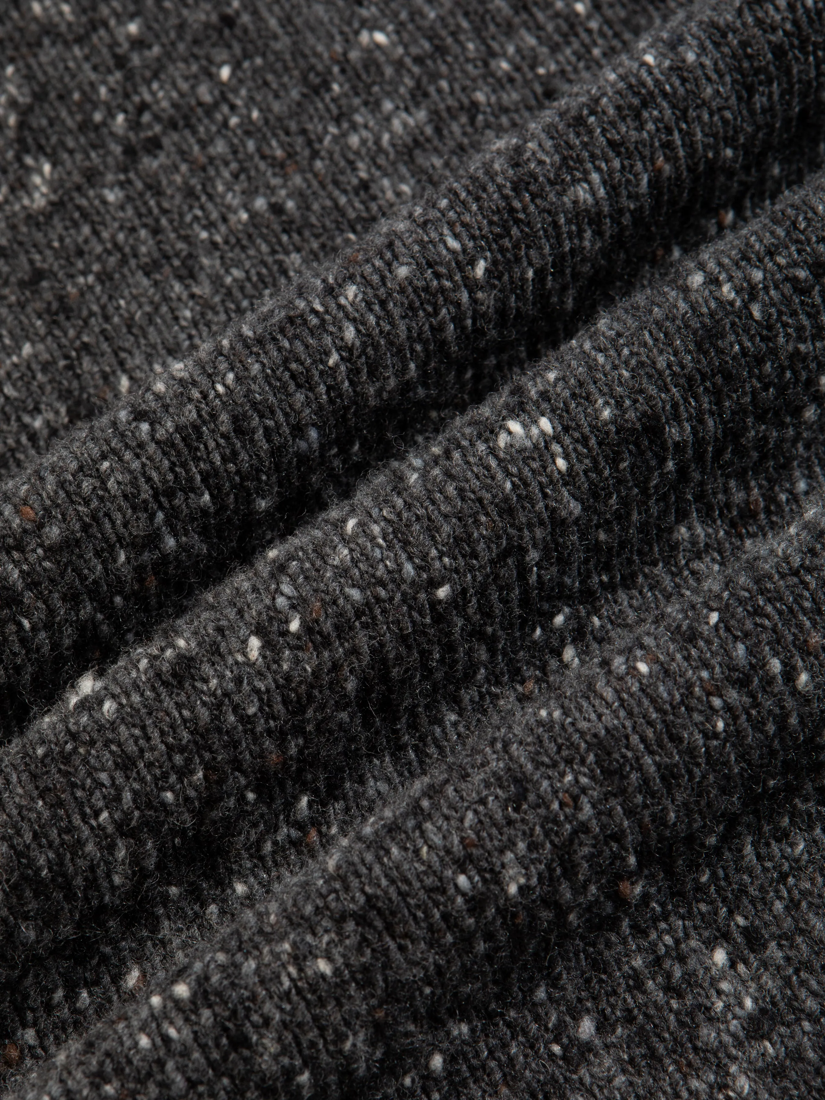 Donegal Roll Neck in Charcoal Pure Merino Wool