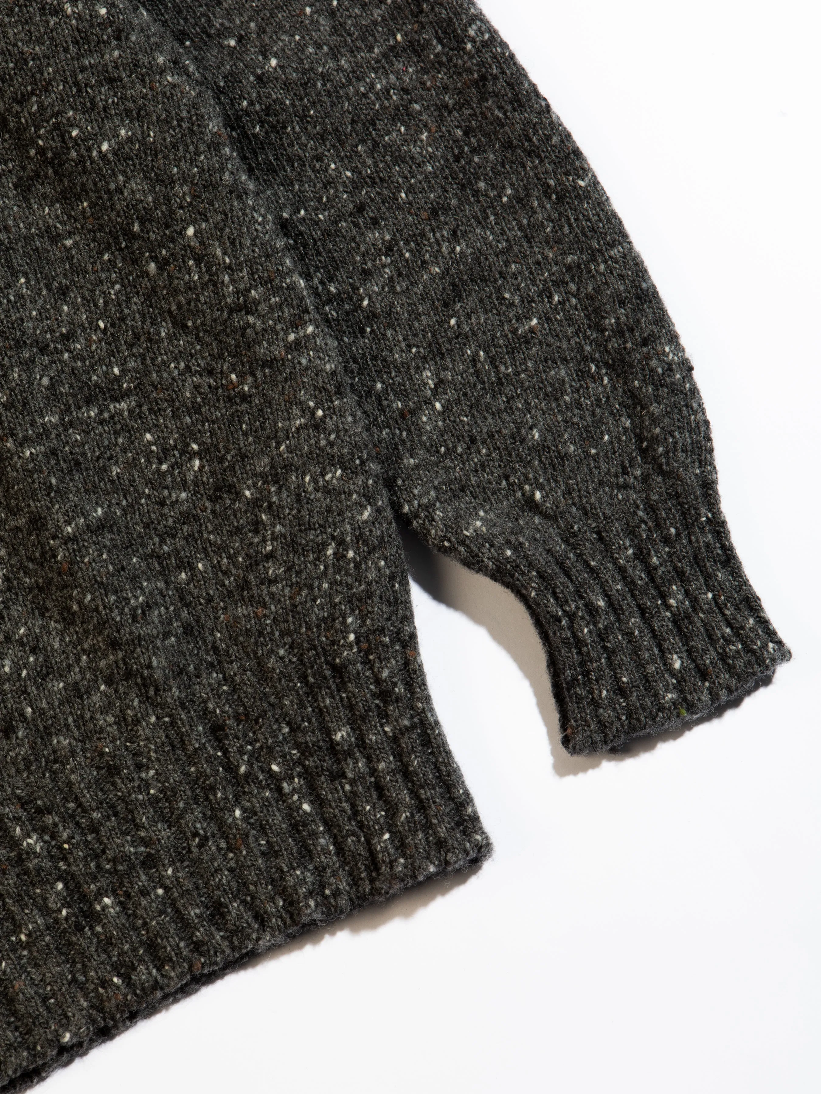 Donegal Roll Neck in Charcoal Pure Merino Wool