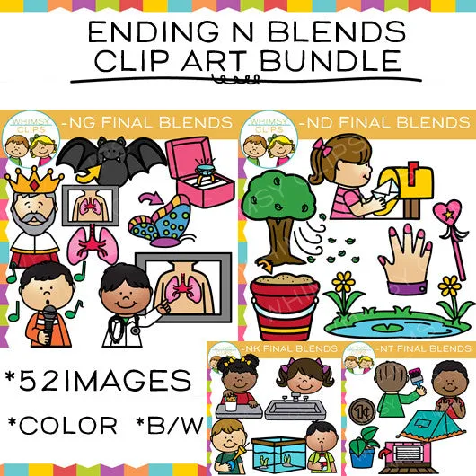 Ending N Blends Clip Art Bundle