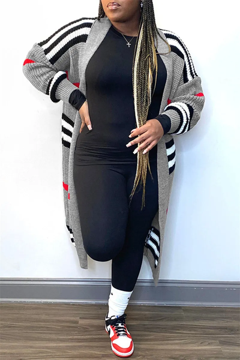 Fashionkova - White Casual Print Patchwork Outerwear