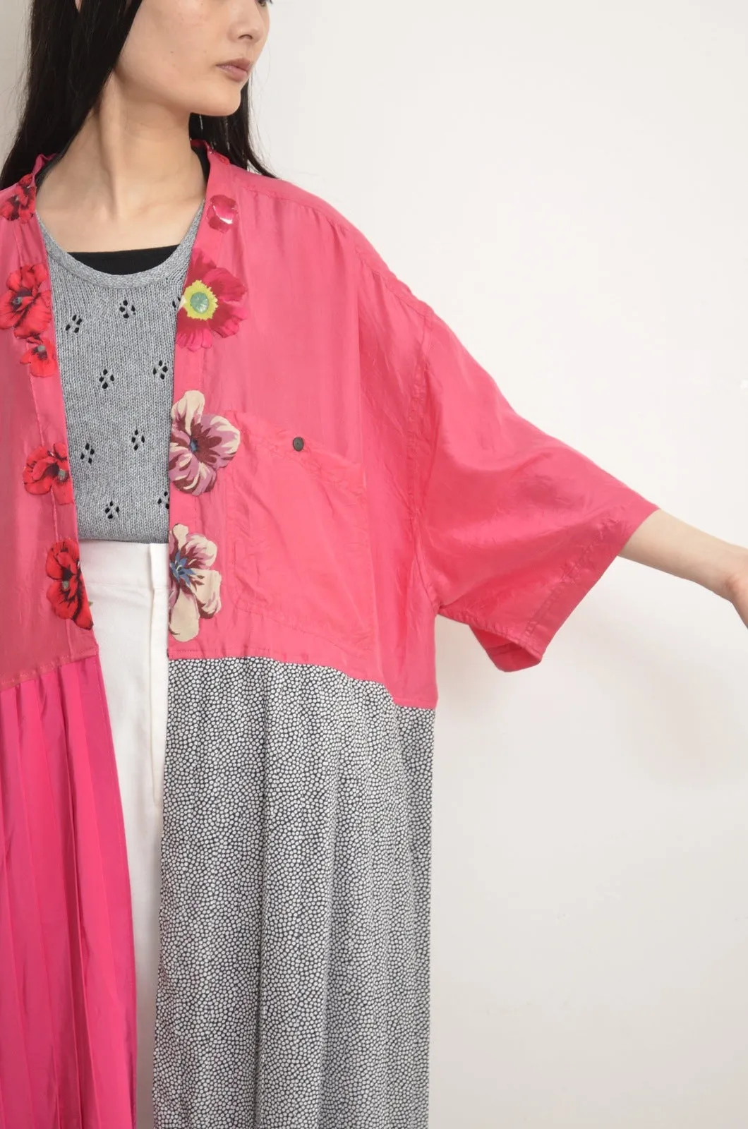 FLOWER PATCH ROBE / PNK