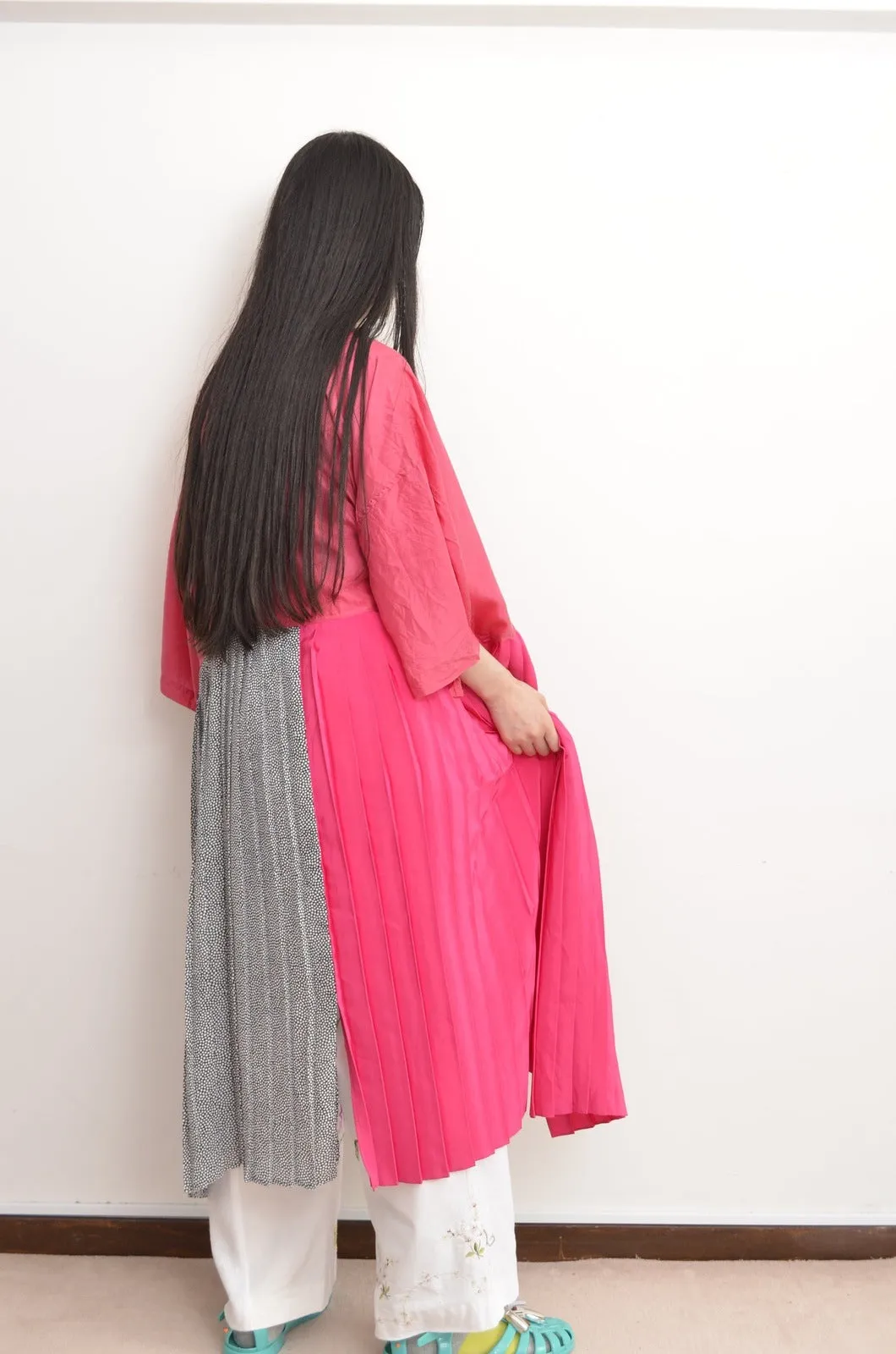 FLOWER PATCH ROBE / PNK