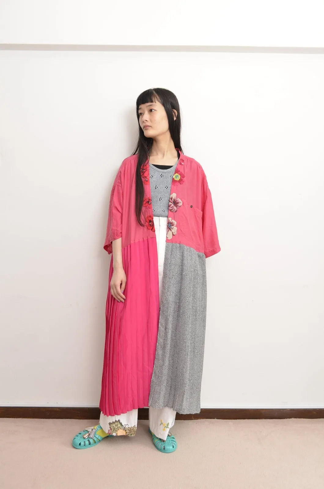 FLOWER PATCH ROBE / PNK