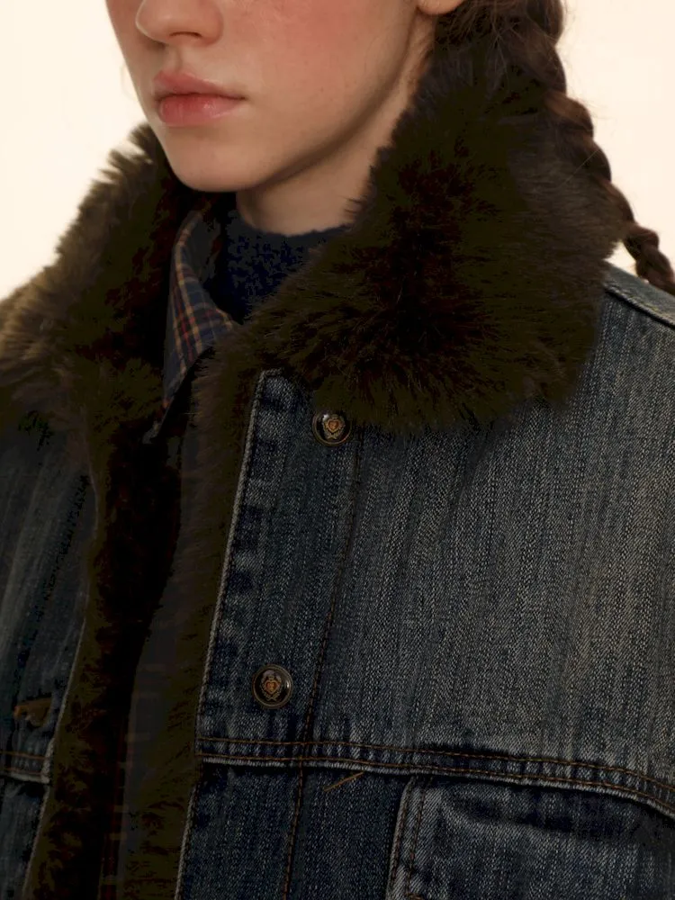 Fluffy loose warm cotton jacket 【s0000006005】
