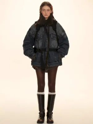 Fluffy loose warm cotton jacket 【s0000006005】