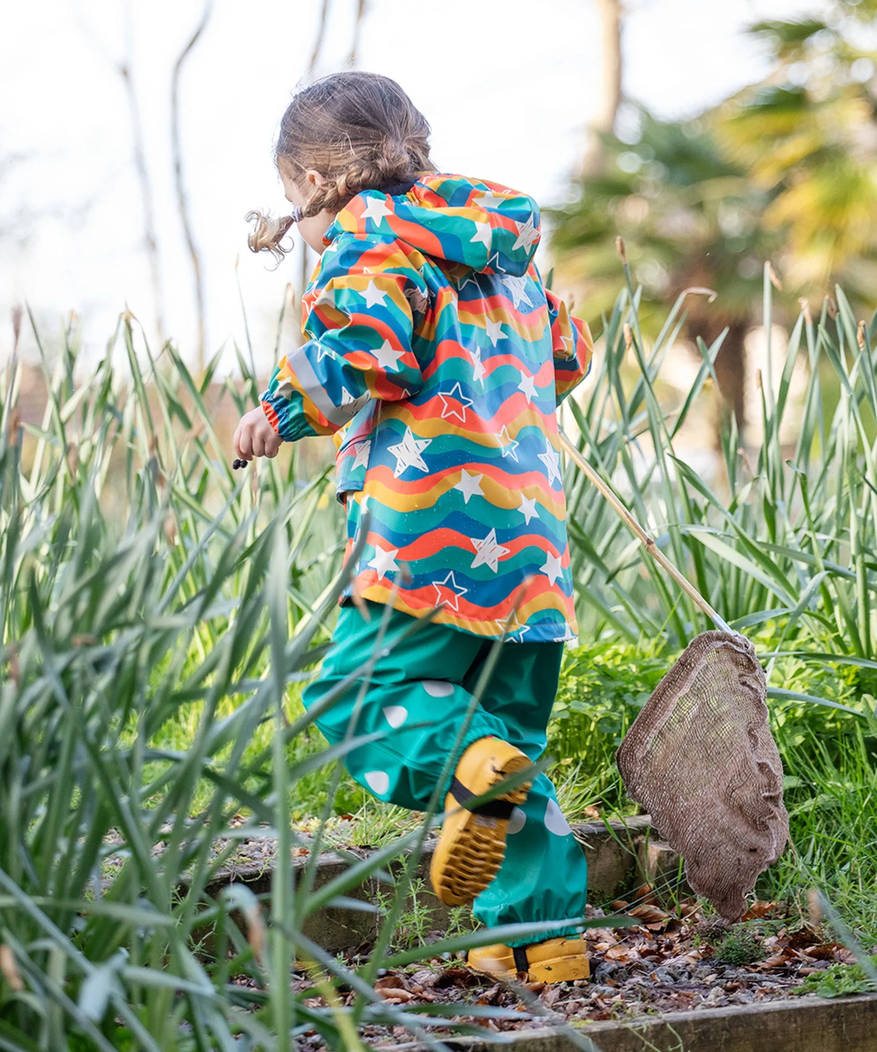 Frugi Puddle Buster Coat - Wavy Stars