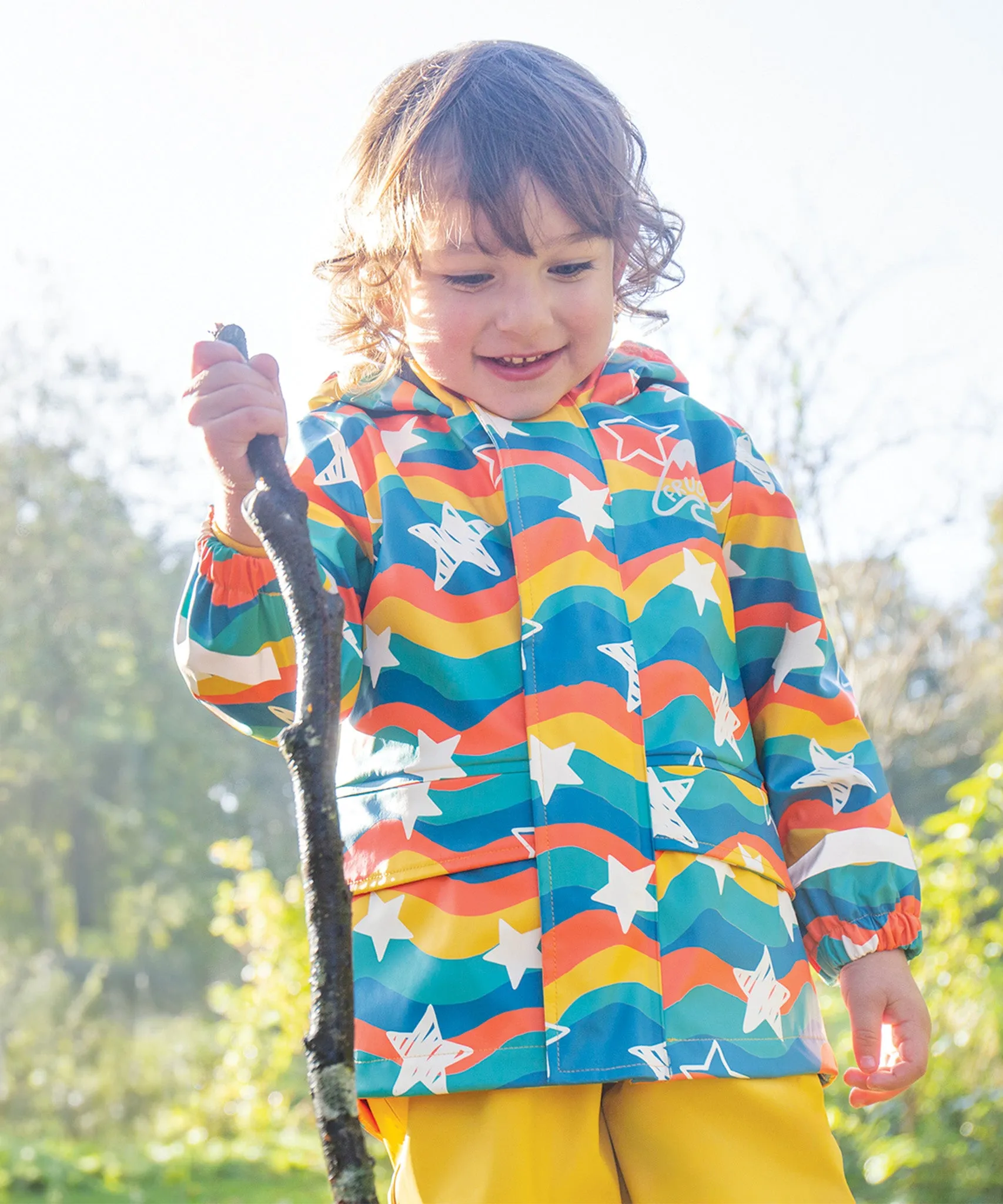Frugi Puddle Buster Coat - Wavy Stars