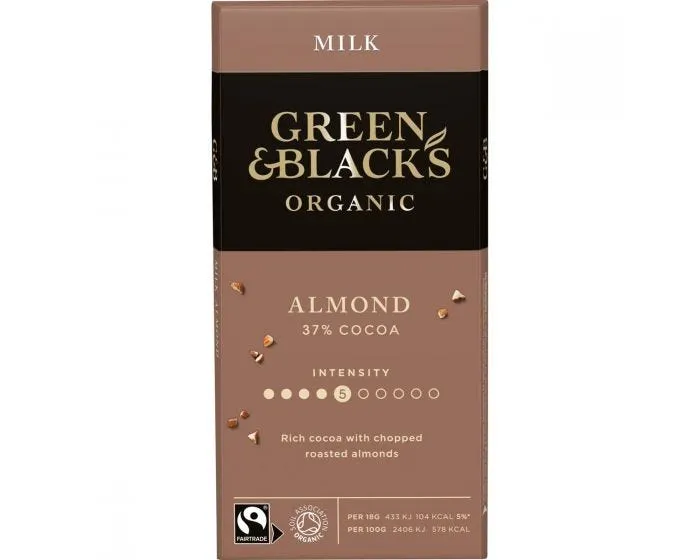 Green and Blacks Organic Almond Chocolate 90g