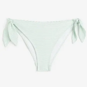H&M Bikini bottom, white/green stripes