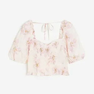 H&M blouse, cream