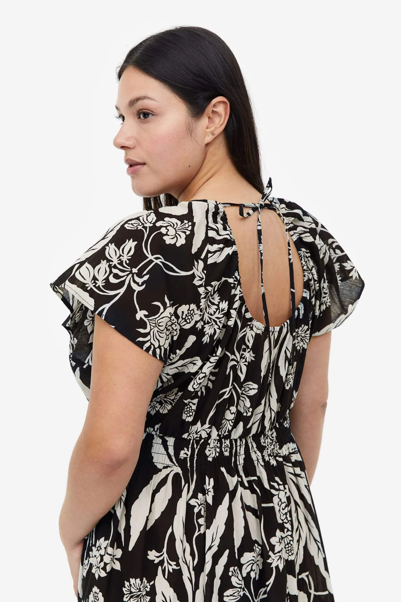 H&M Cotton dress, black/white