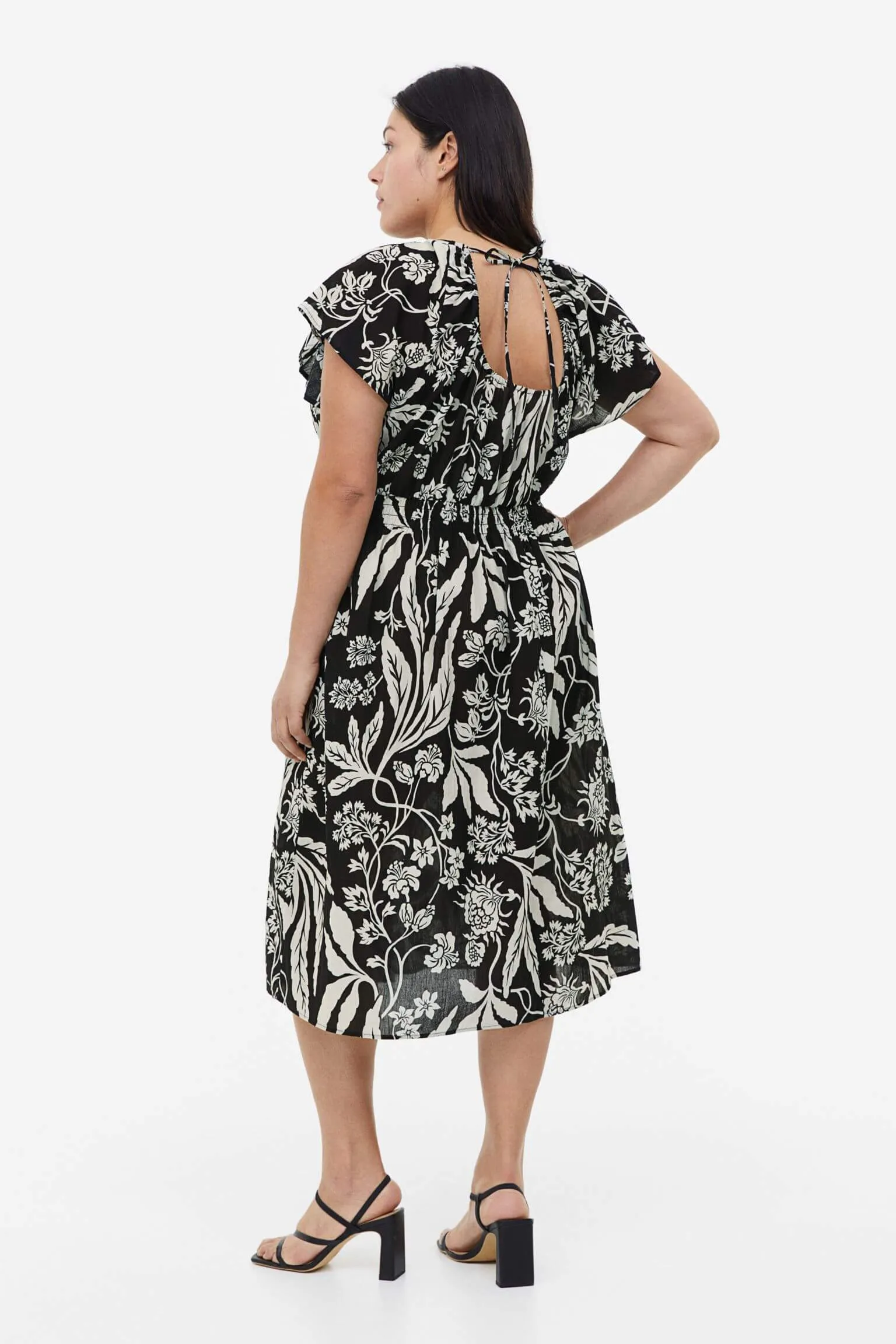 H&M Cotton dress, black/white