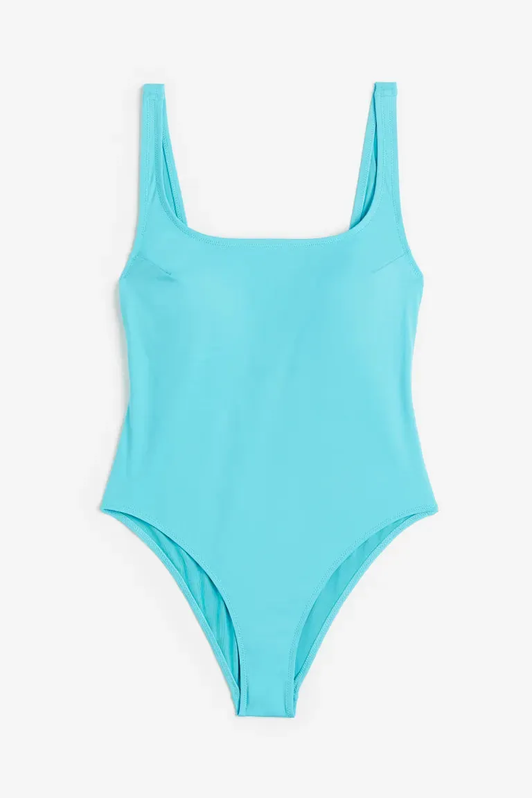 H&M high waist swimsuit, turquoise