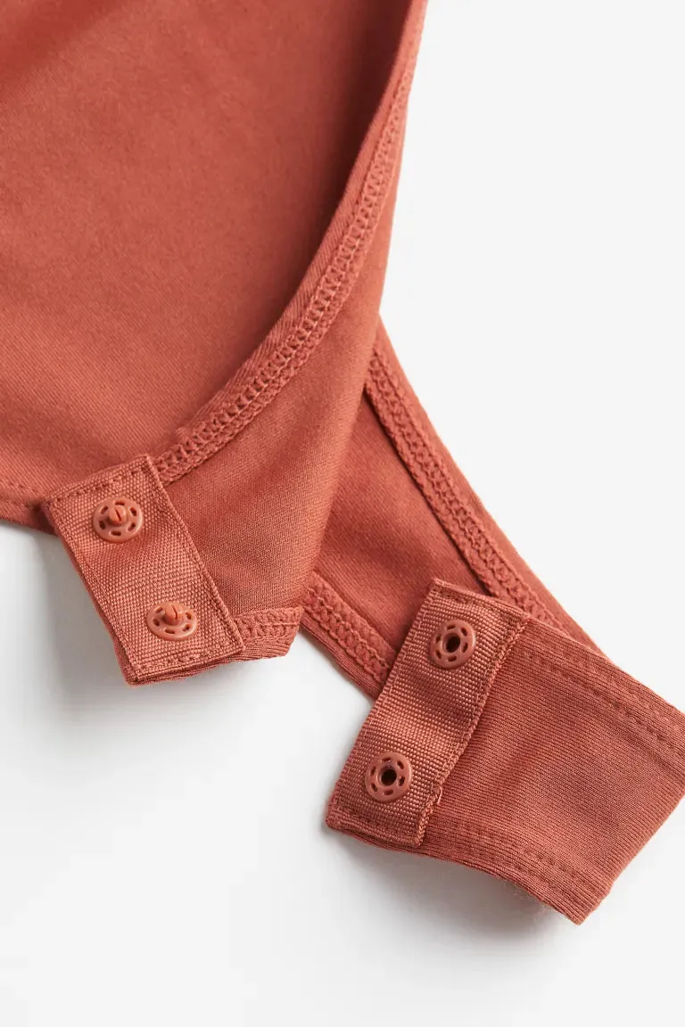 H&M Jersey Thong Bodysuit, Brick Red