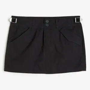 H&M Low-waist Utility Skirt, black