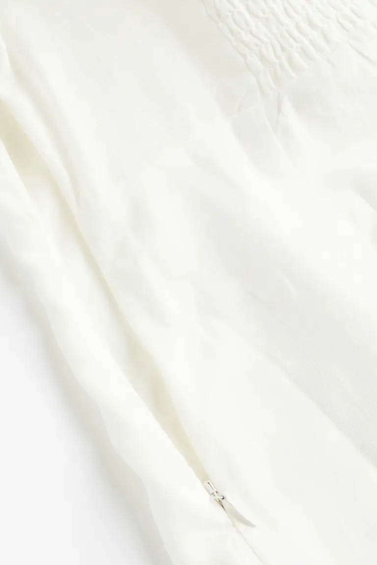 H&M puff sleeve dress, white
