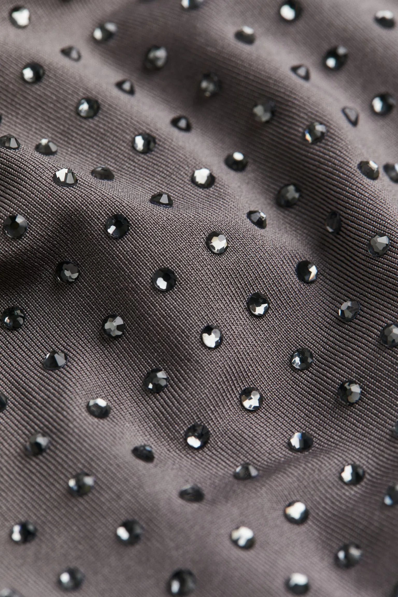 H&M Rhinestone-embellished dress, gray