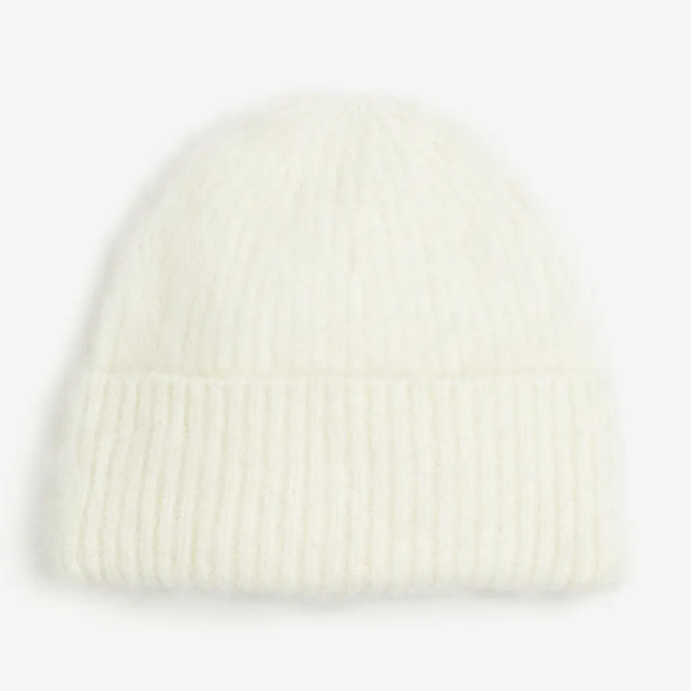 H&M Rib-knit hat, white