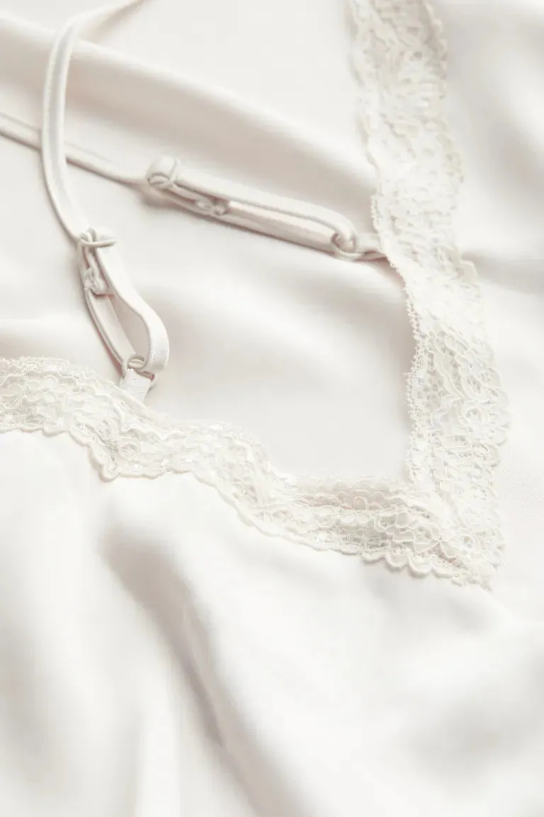 H&M satin nightgown, light beige