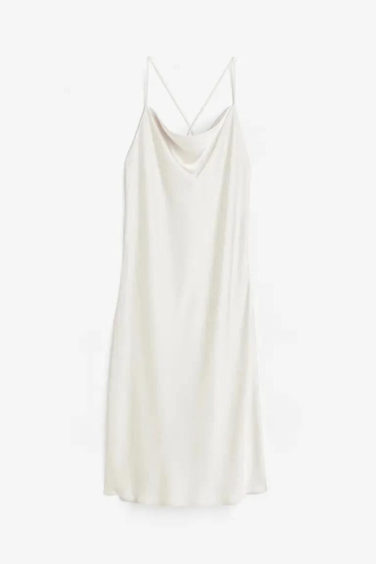 H&M satin nightgown, light beige