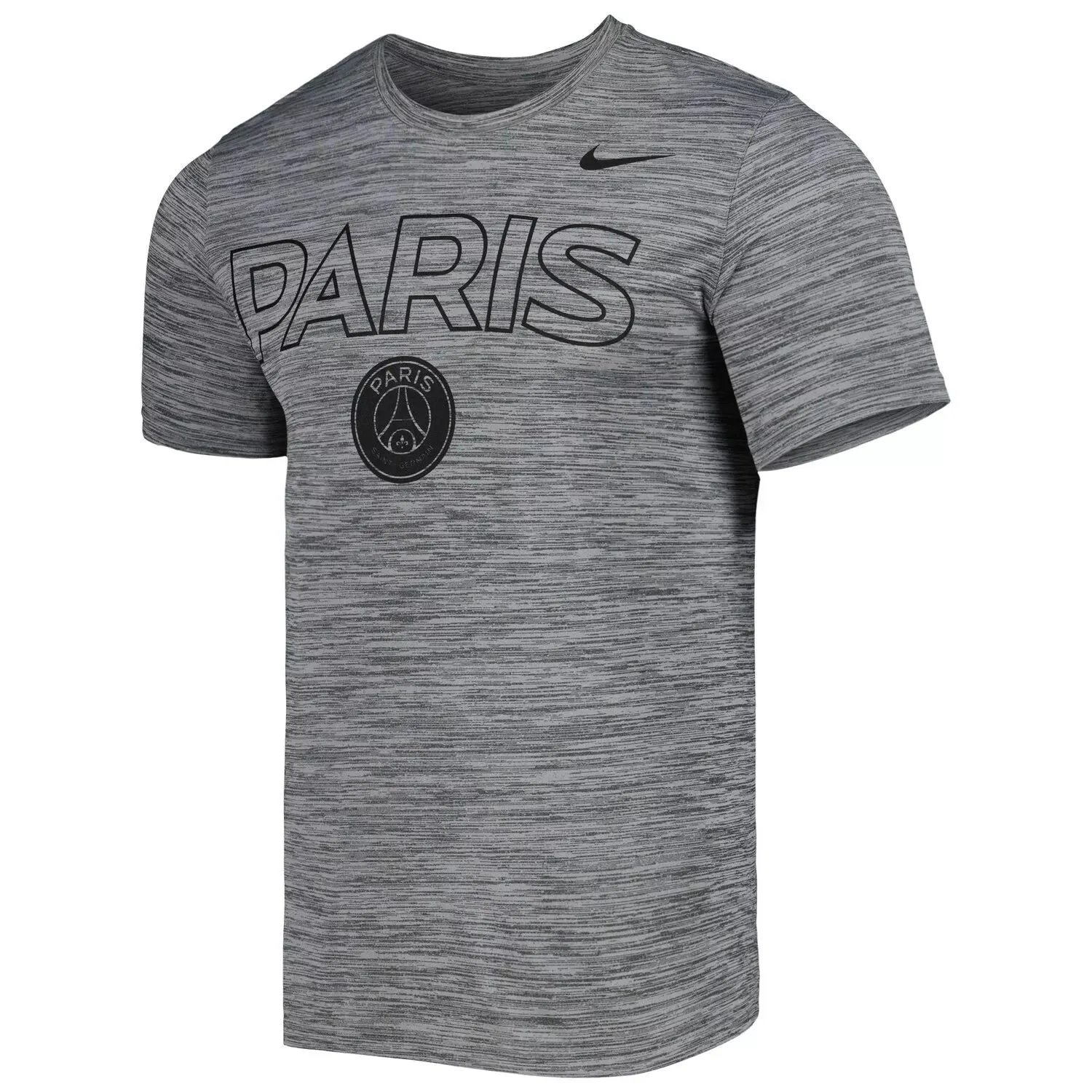 Heather Men's Gray Paris Saint-Germain Lockup Velocity Legend Performance Nike T-Shirt