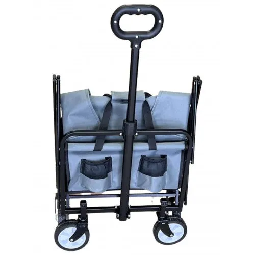 Heavy Duty INTEXCA Mini Foldable Multi-Function Wagon for Shopping, Travel, Etc | Grey