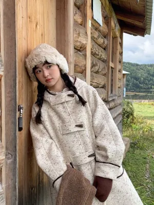 Hooded Loose Mid-Length Coat【s0000005894】