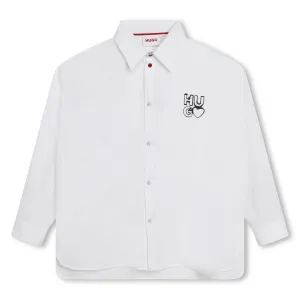 Hugo Kids Girls Long Sleeve Shirt - White
