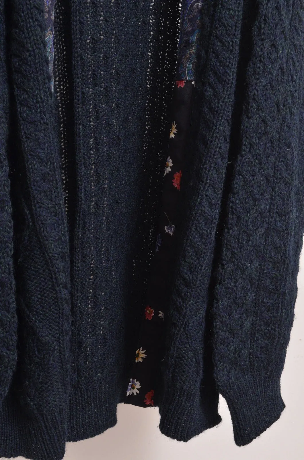 KNIT C/D_NAVY GREEN
