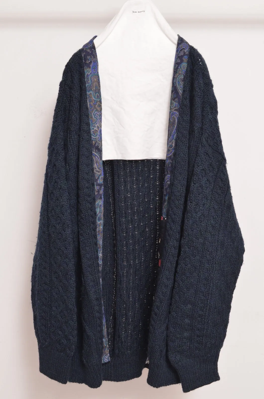 KNIT C/D_NAVY GREEN