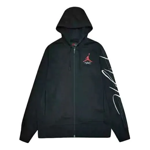 Men's Air Jordan Zipper Black Sweatshirt, black