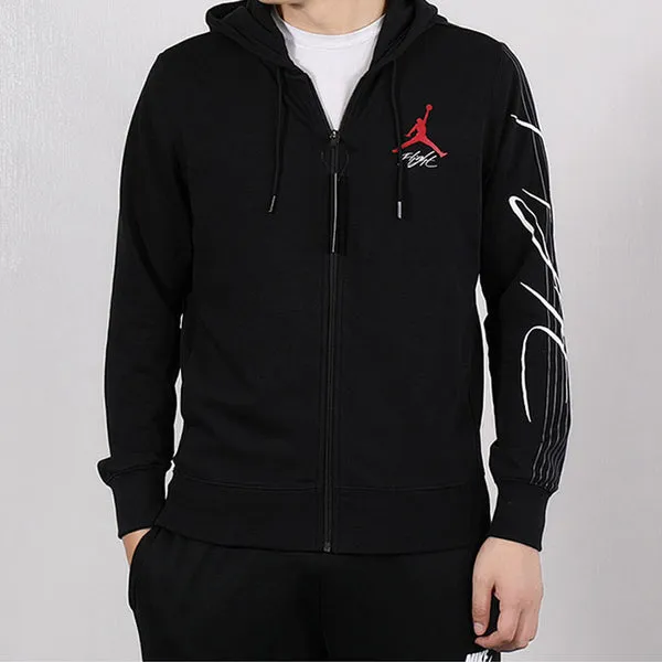 Men's Air Jordan Zipper Black Sweatshirt, black