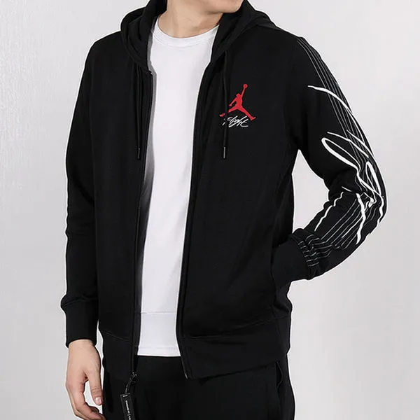Men's Air Jordan Zipper Black Sweatshirt, black